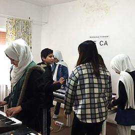 요르단 시리아 난민 음악교실