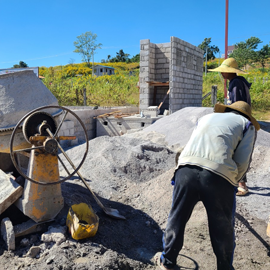 미얀마 매따웅유아 어학당 공사현장