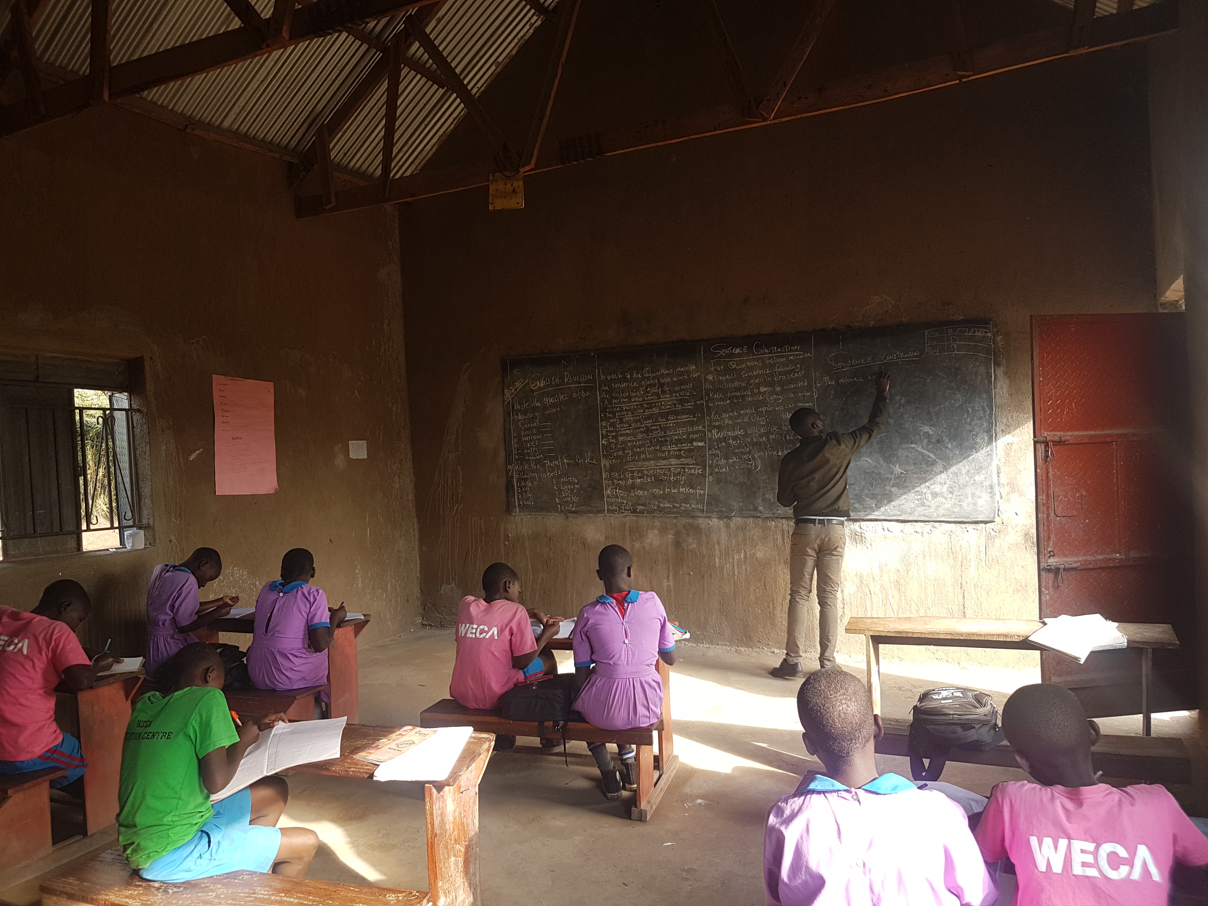 Children attending We School class in Uganda