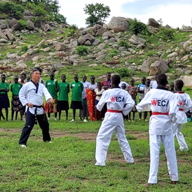 WE-Taekwondo at South Sudan refugee camp in Agojo, Uganda
