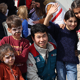 Children in Turkye Refugee Tent Camp 2
