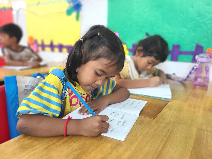 Children from Hebron School, a small town in Cambodia
