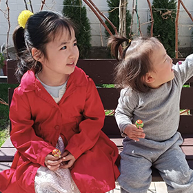 Cute children of Kyrgyzstan