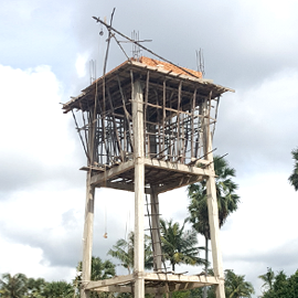 Cambodia Water Supply System water tank foundation construction