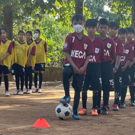 Cambodia WEFC Candal Soccer Class