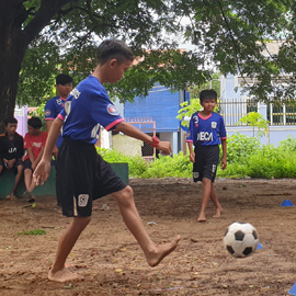 Cambodia WEFC Candal Soccer Class