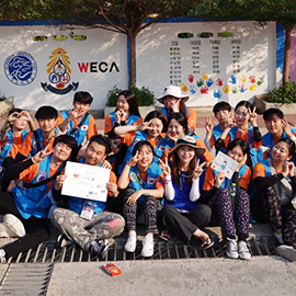 Group photo of Yeungnam University volunteer work in Bangkok, Thailand